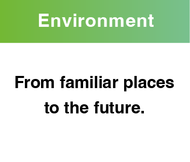 Environment: From familiar places to the future.