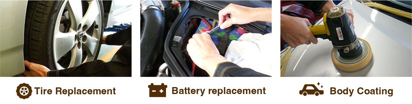 Tire Replacement Battery replacement Body Coating